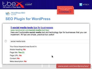 SEO Plugin for WordPress
www.yoast.com/wordpress/seo/
 