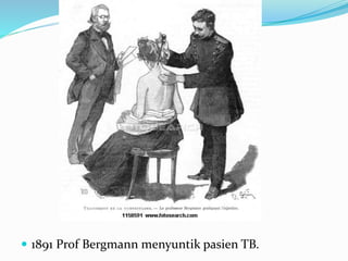  1891 Prof Bergmann menyuntik pasien TB.
 