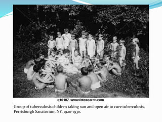 Group of tuberculosis children taking sun and open air to cure tuberculosis.
Perrisburgh Sanatorium NY, 1920-1930.
 