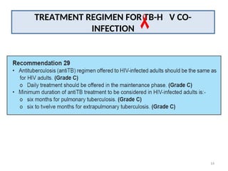 Tuberculosis HIV RVD Co-Infection Mx.ppt