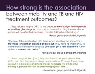 Tuberculosis/HIV Mobility Study: Objectives and Background