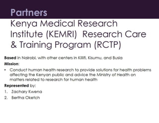 Tuberculosis/HIV Mobility Study: Objectives and Background