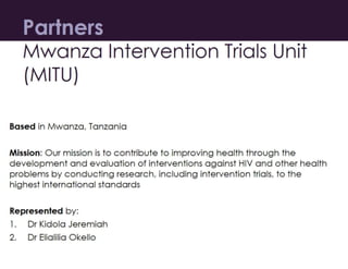 Tuberculosis/HIV Mobility Study: Objectives and Background