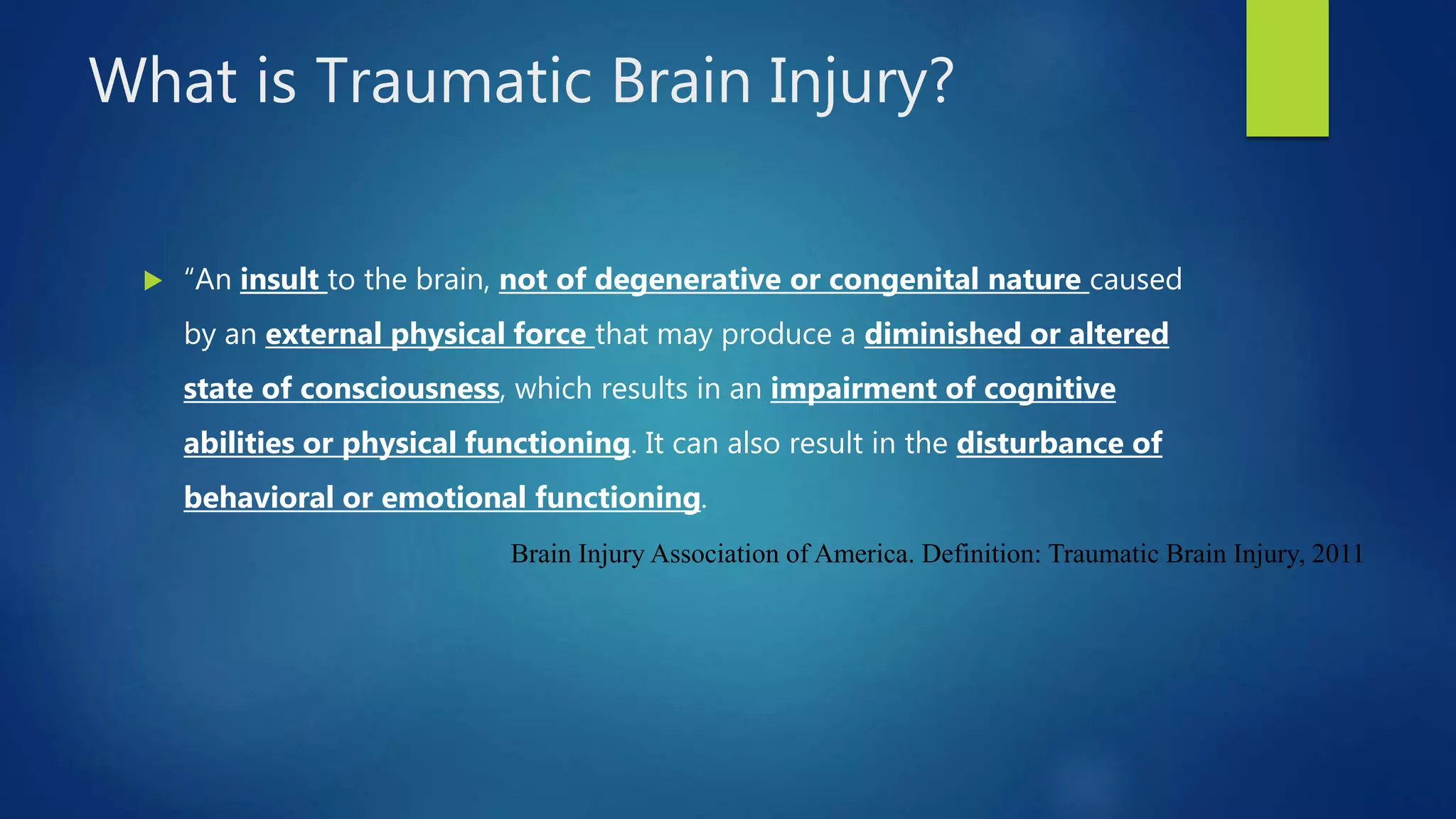 Traumatic Brain Injury | PPT