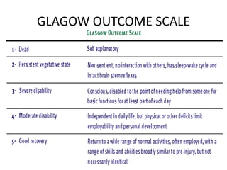 GLAGOW OUTCOME SCALE
 
