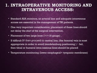 Line Monitoring Iv TBI HEAD injury Anaesthesia hshushuwjjeh | PPTX
