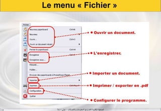 ‫واالتصاالت‬ ‫المعلومات‬ ‫لتكنولوجيا‬ ‫اإلقليمية‬ ‫المنسقية‬–‫جيني‬–‫سال‬S.B
Le menu « Fichier »
 