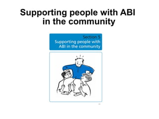 Supporting people with ABI
in the community

 