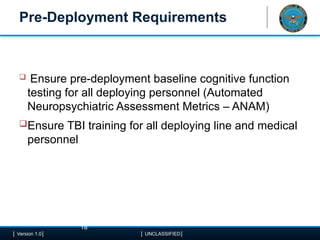 TBI Lecture in reference to need for prescreening | PPTX