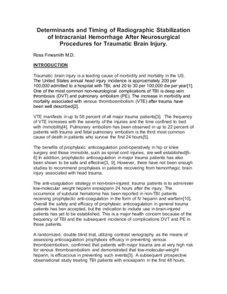 Traumatic Brain Injury | PDF