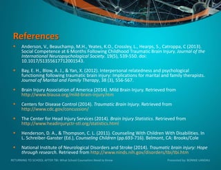 Returning to School After Traumatic Brain Injury (TBI) | PPT