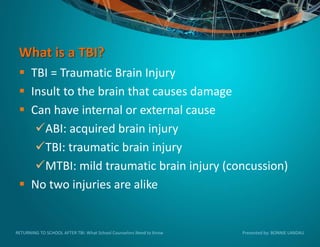 Returning to School After Traumatic Brain Injury (TBI)