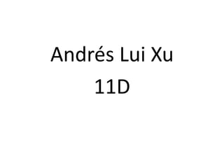 Andrés Lui Xu
    11D
 