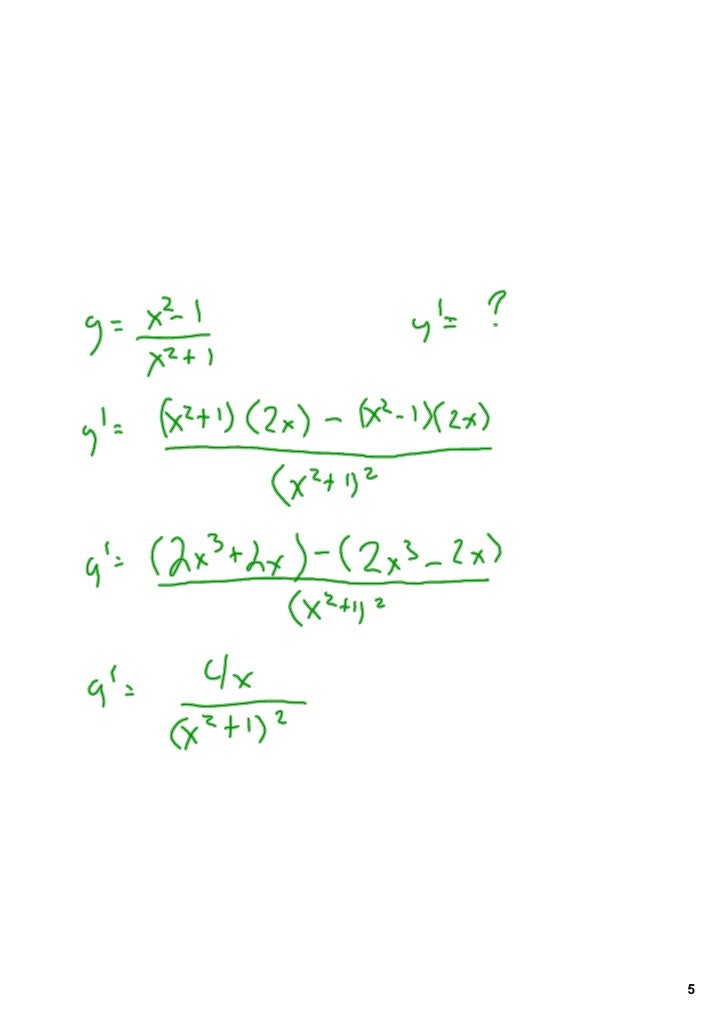 Precalculus intro to calculus 3 2 quotient rule 