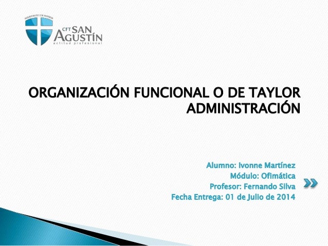 Organización funcional o de taylor ofimática copia