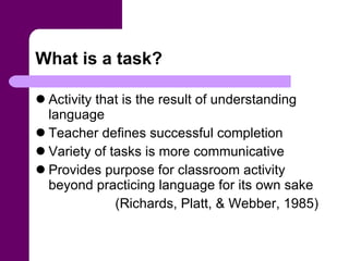 Task- Based Language Teaching | PPT