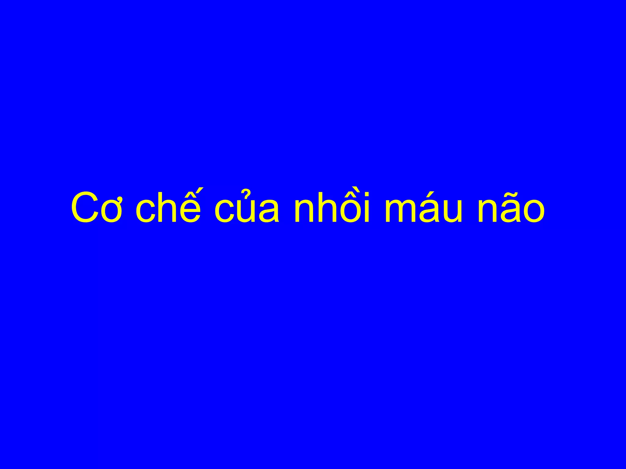 C¬ chÕ cña nhåi m¸u n·o
 