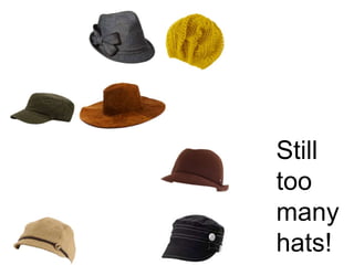 Still
too
many
hats!
 