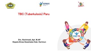 1
TBC (Tuberkulosis) Paru
Drs. Rachmadi, Apt. M.AP
Kepala Dinas Kesehatan Kab. Karimun
 
