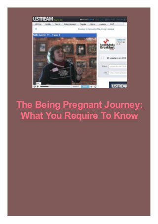 The Being Pregnant Journey:
What You Require To Know
 