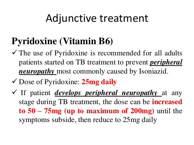 Isoniazid dose vitamin b6