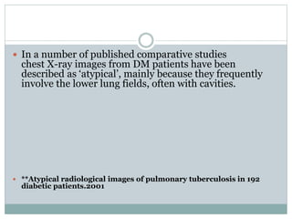 Role of Radiology in Pulmonary Tuberculosis | PPTX