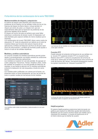 TBS1000C Hojas de especificaciones ADLER pdf
