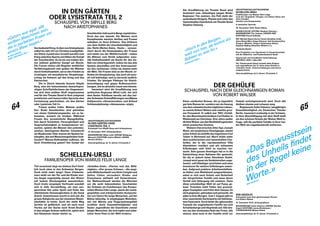 64 65
SCHELLEN-URSLI
FAMILIENOPER VON MARIUS FELIX LANGE
Tief verschneit liegt ein kleines Dorf fried-
lich hoch oben in den Schweizer Bergen.
Doch nicht mehr lange! Denn Chalanda­
marz steht vor der Tür, und die Kinder war-
ten längst ungeduldig darauf, den Winter
mit lautem Glockengeläut auszutreiben.
Doch Urslis vergnügte Vorfreude wandelt
sich in tiefe Verzweiflung, als man aus-
gerechnet ihm unter Spott und Hohn das
allerkleinste Geissenglöcklein in die Hand
drückt. Entschlossen macht er sich auf, die
grosse Kuhglocke aus der einsamen Maien­
sässhütte zu holen. Doch der steile Weg
dorthin ist gefährlich, und als auch noch
Flurina auf der Suche nach ihrem Bruder
in den eisigen Schnee aufbricht, spitzt sich
das Abenteuer immer weiter zu.
«Schellen-Ursli», «Flurina und das Wild-
vöglein», «Der grosse Schnee» – die magi-
sche Bilderbuchwelt von Alois Carigiet und
Selina Chönz verzaubert Kinder und
Erwachsene weltweit seit Generationen.
Zur Weihnachtszeit werden die Märchen
um die wohl bekanntesten Geschwister
der Schweiz als Familienoper des Kompo-
nisten Marius Felix Lange, einem der meist-
gespielten und erfolgreichsten Komponis-
ten von Opern für junge Menschen, auf der
Bühne lebendig. In eingängigen Melodien,
mit viel Wärme und Fingerspitzengefühl
erzählen darin Ensemblemitglieder und
Basler Jugendliche die Geschichte zweier
junger Menschen, die sich tapfer und unbe-
irrbar ihren Platz in der Welt erobern.
«Gehirn war egal, alle
wollten Maschinen sein,
die in perfekten Posen vor
einem Meer liegen.»
IN DEN GÄRTEN
ODER LYSISTRATA TEIL 2
IN DEN GÄRTEN
ODER LYSISTRATA TEIL 2
SCHAUSPIEL VON SIBYLLE BERG
NACH ARISTOPHANES
SexbedeutetKrieg.IndemvonAristophanes
selbst im Jahr 411 vor Christus uraufgeführ-
ten Stück «Lysistrata» brodelt parallel zum
Krieg zwischen Sparta und Athen der Kampf
der Geschlechter. Es ist ein von beiden Sei-
ten militant geführter Kampf um Macht.
Die Frauen ziehen alle Register weiblicher
Verführungskunst und quälen die Männer
durch Enthaltsamkeit, um so den Frieden zu
erzwingen: ein sexualisierter Vergeltungs-
schlag als Antwort auf den Krieg und das
Patriarchat.
Die in Zürich lebende Autorin Sibylle
Berg, eine der bekanntesten deutschspra-
chigen Schriftstellerinnen der Gegenwart,
hat sich dem antiken Stoff angenommen
und für das Theater Basel in ihrer prägnant
pointierten und humorvollen Sprache eine
Fortsetzung geschrieben: «In den Gärten
oder Lysistrata Teil 2».
Frauen wollen Liebe, Männer wollen
Sex. Beide Geschlechter sind getrieben
von einem Optimierungswahn, um zu be-
kommen, wonach sie streben. Während
Frauen ihre vermeintliche Mangelhaftig-
keit durch Schönheit, Fürsorglichkeit und
Anspruchslosigkeit zu kompensieren ver-
suchen, spielen die Männer den potenten,
starken, überlegenen Macher. Geschlecht
als Maskerade! Aber warum ein System be-
kämpfen, das seit Menschengedenken funk-
tioniert? Warum Rollenbilder auflösen, die
doch Orientierung geben? Der Kampf der
GeschlechtertobtauchinBergs«Lysistrata».
Doch das war damals. Als Männer noch
Komplimente machen durften und Frauen
aufsahen zu ihren Erlösern. Den Erlösern
von dem Gefühl der Unvollständigkeit und
des Nicht-Mutter-Seins. Heute – verunsi-
chert durch die Emanzipation der Frauen
und müde von der Weltherrschaft – haben
die Männer zum Streik aufgerufen: sexu-
elle Enthaltsamkeit als Rache für das Ge-
fühl von Unterlegenheit. Indem sie das alte
System abschaffen und den heterosexuel-
len Sex verbannen, retten sie einmal mehr
die Welt. Die Frauen sind an der Macht, er-
finden ein Sexspielzeug, das auch sie sexu-
ell voll befriedigt, und es herrscht endlich:
Frieden. Ein bissiges Plädoyer für Gleich-
berechtigung und gegen Rollenzuschrei-
bungen, wie es aktueller kaum sein könnte.
Inszeniert wird die Uraufführung vom
serbischen Regisseur Miloš Lolić, der sich
dem Basler Publikum bereits mit den bei-
denSchweizerErstaufführungenvon­Biljana
Srbljanovićs «Heuschrecken» und Roland
Schimmelpfennigs «Idomeneus» zeigte.
URAUFFÜHRUNG / AUFTRAGSWERK
IN DEN GÄRTEN ODER
LYSISTRATA TEIL 2
Schauspiel von Sibylle Berg nach Aristophanes
16. November 2019, Schauspielhaus
INSZENIERUNG Miloš Lolić | BÜHNE Wolfgang
Menardi | KOSTÜME Jelena Miletić | MUSIK
Nevena Glušica
Altersempfehlung: ab 12 Jahren | Preisstufe 4            
URAUFFÜHRUNG/AUFTRAGSWERK
SCHELLEN-URSLI
Familienoper von Marius Felix Lange
nach der «Engadiner Trilogie» von Selina Chönz und
Alois Carigiet
Libretto vom Komponisten
In deutscher Sprache
29. November 2019, Kleine Bühne
MUSIKALISCHE LEITUNG Stephen Delaney |
INSZENIERUNG Tim Jentzen | BÜHNE UND
KOSTÜME Pascal Seibicke
MIT Michael Bauer/Aaron Christ (Schellen-Ursli),
Alma Bleich/Mira Feigel (Flurina), Kali Hardwick/Ena
Pongrac (Mutter), Dmytro Kalmuchyn (Vater),
Raphael Sigling (Gian/Der Winter) u.a.
Chalanda-Banda
Eine Produktion von OperAvenir in Zusammenarbeit
mit der Mädchen- und Knabenkantorei Basel
OperAvenir mit freundlicher Unterstützung:
HEIVISCH, HIAG, Julius Bär
Der Theaterverein Basel schenkt allen Kindern
und Jugendlichen bis 12 Jahre einen Eintritt in
«Schellen-Ursli». Schulvorstellungen sind davon
ausgenommen.
Altersempfehlung: ab 6 Jahren | Preisstufe 3
DER GEHÜLFE
SCHAUSPIEL NACH DEM GLEICHNAMIGEN ROMAN
VON ROBERT WALSER
Einen «einfachen Roman, der ja eigentlich
gar kein Roman ist, sondern nur ein Auszug
aus dem schweizerischen täglichen Leben»,
so nannte Robert Walser sein zweites gros-
ses Prosawerk. Er selbst war 1903 «Gehül-
fe» des Maschinentechnikers Carl Dubler in
Wädenswil am Zürichsee. Drei Jahre später
dichtet Walser aus den Realitätsfragmenten
einen poetischen Kosmos.
Walsers literarisches Alter Ego Joseph
Marti, ein sonderbarer Einzelgänger, nimmt
seine Arbeit als Gehilfe des Ingenieurs Carl
Tobler in Bärenswil auf. Marti leidet unter
dem prahlerischen und launenhaften Cho-
leriker, der in der repräsentativen Villa
Abendstern residiert und mit selt­samen
Erfindungen sein Geld zu machen ver-
sucht. Sein ganzes Vermögen hat er in die
Entwicklung einer Reklame-Uhr gesteckt,
für die er jedoch keine Abnehmer findet.
Joseph wird quasi als Geldeintreiber ange-
heuert, soll Gläubiger vertrösten und neue
Investoren für weitere Erfindungen anwer-
ben. Aufgrund prekärer Arbeitsverhältnis-
se bisher vom Wohlstand ausgeschlossen,
sehnt er sich nach Schutz und Sicherheit
der bürgerlichen Familie und muss deren
Verfall und Untergang mit ansehen. Denn
diese scheinheilige Welt ist auf Pump ge-
baut. Trotzdem mimt Tobler den grosszü-
gigen Gastgeber und frönt dem Genuss: Es
wird gegessen, getrunken und geraucht, als
gäbe es kein Morgen. Zum 1. August gibt es
eine rauschende Gartenparty mit fulminan-
tem Feuerwerk. Doch hinter der glänzenden
Fassade der angesehenen Familie tun sich
Schuldenberge und Abgründe auf. Alle wis-
sen um den drohenden Ruin der Firma, alle
wissen, dass auch in der Familie nicht vor
Gewalt zurückgeschreckt wird. Doch alle
bleiben stumm und schauen weg.
Regisseurin Anita Vulesica, langjähriges
Ensemblemitglied am Deutschen Theater
Berlin, inszeniert erstmalig in der Schweiz.
In ihrer Beschäftigung mit dem Stoff stellt
sie den schönen Schein der Walser-Welt in-
frage, will die perfekte Familie in ihrer hei-
len Welt als Lügenkonstrukt entlarven.
DER GEHÜLFE
Schauspiel nach dem gleichnamigen Roman
von Robert Walser
13. Dezember 2019, Schauspielhaus
INSZENIERUNG Anita Vulesica | BÜHNE Henrike
Engel | KOSTÜME Janina Brinkmann |
CHOREOGRAFIE Mirjam Klebel
Altersempfehlung: ab 12 Jahren | Preisstufe 4
«Das Bewusstsein
des Unheils findet
in der Regel keine
Worte.»
DER GEHÜLFE
«Hoch in den Bergen,
weit von hier, da wohnt ein
Büblein so wie ihr.»
SCHELLEN-URSLI
Die Uraufführung am Theater Basel wird
inszeniert vom vielseitigen jungen Basler
Regisseur Tim Jentzen. Am Pult steht der
australische Dirigent, Pianist und Leiter des
Opernstudios OperAvenir amTheater Basel
Stephen Delaney.
 