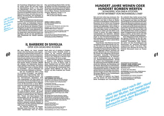 60 61
die Frauenfrage infolgedessen leiser wur-
de, rücken zurzeit alte und neue Fragen
um Gleichstellung wieder in den Fokus
der Öffentlichkeit. Denn eine vollständi-
ge Gleichberechtigung scheint noch heute
mancherorts bisweilen utopisch. Es ist eine
Diskussion im Gang, die mehr denn je auch
Männer herausfordert, ihre Privilegien zu
hinterfragen und das Bild von Männlichkeit
neu zu definieren.
Mit unterschiedlichsten künstlerischen
Formaten von Performance bis szenischer
Lesung wollen wir Rollenbilder hinterfra-
gen, mit Geschlechteridentitäten spielen,
uns auf die Spuren der Schweizer Frauen-
bewegung von damals und heute begeben,
mit Wissenschaftler_innen diskutieren, Kli-
schees entlarven, Komponistinnen vorstel-
len, junge Autor_innen sprechen lassen und
überlegen, wie für uns eine gleichberech-
tigte Gesellschaft der Zukunft aussehen
könnte.
Eine spartenübergreifende Reihe mit Bas-
ler Bräuten und ihren Geschwistern in der
Monkey Bar und anderen Orten über Rebel-
linnen, Ágota Kristóf, Musikerinnen, Mütter,
Iris von Roten, Pandora, Geschlechterste-
reotypen, Madonna, Gender u. v. m.
PS: Es geht auch um Sex.
PPS: Es sind auch Männer dabei.
GRRRLS GRRRLS GRRRLS
Eine Reihe mit Basler Bräuten und
ihren Geschwistern
Ab September 2019, Monkey Bar und andere Orte
KONZEPT Julia Fahle und Rouven Genz |
AUSSTATTUNG Frederik C. Schweizer
MIT Annalena Fröhlich, Katrin Hammerl, Schorsch
Kamerun, Barbara Luchner, Projekt ­Schooriil,
Anita Vulesica u. v. a.
In Kooperation mit dem Fachbereich Gender
Studies der Universität Basel und der Hochschule
für Gestaltung und Kunst FHNW Basel
IL BARBIERE DI SIVIGLIA
OPER VON GIOACHINO ROSSINI
Mit allen Mitteln der Kunst umwirbt
Lindoro alias Graf Almaviva seine Angebe-
tete Rosina und lässt nichts unversucht, um
sie möglichst oft zu Gesicht zu bekommen.
Doch Doktor Bartolo, der Vormund Rosinas,
bewacht sein schönes (und vor allem wohl-
habendes) Mündel mit Argusaugen, denn
auch er hat sich ebenso wie der Graf in den
Kopf gesetzt, Rosina zu heiraten. Mithilfe
des schlauen und listenreichen Barbiers
Figaro gelingt es dem Grafen, sich Zugang
zu Bartolos Haus sowie zu Rosinas Herzen
zu verschaffen – und sie schliesslich aus
ihrem häuslichen Gefängnis zu befreien.
Seit der Uraufführung 1816 in Rom
ist «Il barbiere di Siviglia» – die vielleicht
witzigste und temporeichste Oper des
Belcantomeisters Gioachino Rossini – von
den internationalen Spielplänen nicht
mehr wegzudenken. Die Oper basiert auf
dem ersten Teil einer Komödientrilogie des
französischen Dramatikers Pierre-Augustin
Caron de Beaumarchais, in deren Mittel-
punkt der temperamentvolle Barbier Figaro
steht, dessen Witz und Aufmüpfigkeit
insbesondere im zweiten Teil der Trilo-
gie – von Wolfgang Amadeus Mozart als
«Le nozze di Figaro» vertont – die gesell-
schaftliche Ordnung des Ancien Régime ins
Wanken zu bringen drohen. Der russische
Film-, Theater- und Opernregisseur Kirill
Serebrennikov hat die Geschichte in die
rasante Bilderflutwelt der Social Media
übersetzt – noch bevor der in Russland als
politisch unbequem geltende Künstler im
August 2017 von den russischen Behörden
unter Hausarrest gestellt wurde.
Der britische Dirigent und ­Rossini-
Spezialist David Parry, Ende der 1990er-­
Jahre regelmässiger Gast am Theater
Basel, kehrt mit «Il barbiere di Siviglia»
nach Basel zurück. Ebenfalls wieder zu
erleben ist die russische Sopranistin
Vasilisa Berzhanskaya, die amTheater Basel
bereits in der Titelpartie in Rossinis Oper
«La Cenerentola» für Furore sorgte.
Neben Gioachino Rossinis «Il barbiere
di Siviglia» und Wolfgang Amadeus
Mozarts «Le nozze di Figaro» steht in
dieser Spielzeit auch der dritte Teil der
Beaumarchais-Trilogie, «La mère coupable»
in der Vertonung des französischen Kom-
ponisten Darius Milhaud, als «Oper am
Klavier» auf dem Programm des Theater
Basel.
IL BARBIERE DI SIVIGLIA
(DER BARBIER VON SEVILLA)
Commedia in zwei Akten von Gioachino Rossini
Libretto von Cesare Sterbini nach der Komödie
von Pierre-Augustin Caron de Beaumarchais
In italienischer Sprache
mit deutschen und ­englischen Übertiteln
17. Oktober 2019, Grosse Bühne
MUSIKALISCHE LEITUNG David Parry |
INSZENIERUNG, BÜHNE UND KOSTÜME Kirill
Serebrennikov | SZENISCHE NEUEINSTUDIERUNG
Julia Hübner | MITARBEIT BÜHNE Alexej Tregubov |
VIDEO Ilya Shagalov | LICHT Diego Leetz | CHOR
Michael Clark
MIT Alasdair Kent (Il Conte Almaviva), Andrew
Murphy (Bartolo), Vasilisa Berzhanskaya / Kristina
Stanek (Rosina), Gurgen Baveyan (Figaro), Antoin
Herrera-Lopez Kessel (Basilio), Kali Hardwick (Berta),
Dmytro Kalmuchyn (Fiorello), Vivian Zatta (Un
ufficiale)
Chor des Theater Basel
Statisterie des Theater Basel
Sinfonieorchester Basel
Eine Produktion der Komischen Oper Berlin,
Neueinstudierung für das Theater Basel
Altersempfehlung: ab 10 Jahren | Preisstufe 10
«Als Frau
bin ich eher
King Kong
als Kate
Moss.»
VIRGINIE DESPENTES
HUNDERT ­JAHRE ­WEINEN ODER
­HUNDERT ­BOMBEN WERFEN
SCHAUSPIEL VON DARJA STOCKER
UNTER MITARBEIT VON MOHAMEDALI LTAIEF
Reto wird sein Leben lang verstossen. Von
Kindesbeinen an wird er immer wieder fort-
geschickt: vom Vater in Basel zur Mutter
nach Genf, als Verdingbub von Bauernhof zu
Bauernhof. Auf der Suche nach Zuneigung
und Anerkennung wird er immer wieder er-
niedrigt und gedemütigt. Und so findet er
sich schliesslich auf einem Schiff von Mar-
seille nach Algier wieder, um als Söldner in
den Krieg zu ziehen und sein Glück in der
Fremde zu suchen. Die Legion suggeriert
Zusammenhalt und Sicherheit, bedeutet
aber gleichzeitig ein Leben in permanenter
Angst. In einer Gerichtsverhandlung wird
Reto schliesslich ­zur Rechenschaft gezogen
und muss die Qualen seines Lebens Revue
passieren lassen.
Darja Stocker: «Das Stück hat einenTeil
europäischer Kolonialgeschichte zum The-
ma: Die Schweizer, die in die Zentrale der
Fremdenlegion nach Marseille ‹flüchteten›
und später im Algerienkrieg kämpften. Die
kaum volljährigen Männer stammten mit
grosser Mehrheit aus dem Subproletariat.
Die Gründe ihres Weggangs sind Perspek-
tivlosigkeit, drohender Freiheitsentzug
wegen Armutsdiebstählen, ihr Gefangen-
sein als Verdingkinder oder als Insassen
von Arbeitserziehungsanstalten. Sowohl
die Flucht in die Fremdenlegion als auch
der dekoloniale Kampf enthalten die Meta-
phorik der Hoffnung, des Neuanfangs und
der Heimat. Wie konnte es so weit kommen,
dass verwundbare Opfer eines repressiven
kapitalistischen Systems zu Wunden zufü-
genden Verbrechern inmitten eines ideolo-
gischen Krieges wurden? Wie entstand bei
den jungen Männern in der Fremdenlegion
die Bereitschaft, zu töten?»
Das Stück ist inspiriert von Gesprä-
chen der Autorin mit einem ehemaligen
Basler Verdingbub und Fremdenlegionär.
Sie verbindet diese beiden grossen Kapi-
tel der Schweizer Geschichte und zeigt, wie
der Protagonist vom Opfer zum Täter wird
und die Spirale der Gewalt kein Ende findet.
Viele junge Menschen schliessen sich auch
heute noch freiwillig militärischen Einheiten
an, setzen sich auf der Suche nach Sinn, Ge-
meinschaft und Identität den Gefahren des
Krieges aus. Wie in «Das grosse Heft» und
«Der standhafte Prinz» ist hier ein weiterer
junger Protagonist bereit, für eine Überzeu-
gung zu sterben, auf der Suche nach Halt
und Heimat in widrigen Kriegszuständen.
Nach «Nirgends in Friede. ­Antigone» in
der Spielzeit 2015 / 2016 ist dies das zwei-
te Auftragswerk für das Theater Basel der
Schweizer Dramatikerin Darja ­Stocker,
die zuletzt mit dem Dramatikerpreis des
­Kulturkreises der deutschen Wirtschaft
ausgezeichnet wurde. Franz-Xaver Mayr
inszeniert nach «Romulus der Grosse» von
Friedrich Dürrenmatt erneut am Theater
Basel.
URAUFFÜHRUNG / AUFTRAGSWERK
HUNDERT JAHRE WEINEN ODER
HUNDERT BOMBEN WERFEN
Schauspiel von Darja Stocker unter Mitarbeit von
Mohamedali Ltaief
18. Oktober 2019, Kleine Bühne
INSZENIERUNG Franz-Xaver Mayr | BÜHNE ­Michela
Flück | KOSTÜME Korbinian Schmidt | MUSIK
Matija Schellander
Altersempfehlung: ab 14 Jahren | Preisstufe 2
Zur Inszenierung gibt es ein begleitendes
­Veranstaltungsprogramm zu den Themen
­Verdingung und Söldnertum.
«Wie meine Haut nach der
Hand der Mutter, hat meine Hand
auf einmal eine unbeschreibliche
Sehnsucht nach dem Revolver.»
HUNDERT JAHRE WEINEN ODER HUNDERT BOMBEN WERFEN
 
