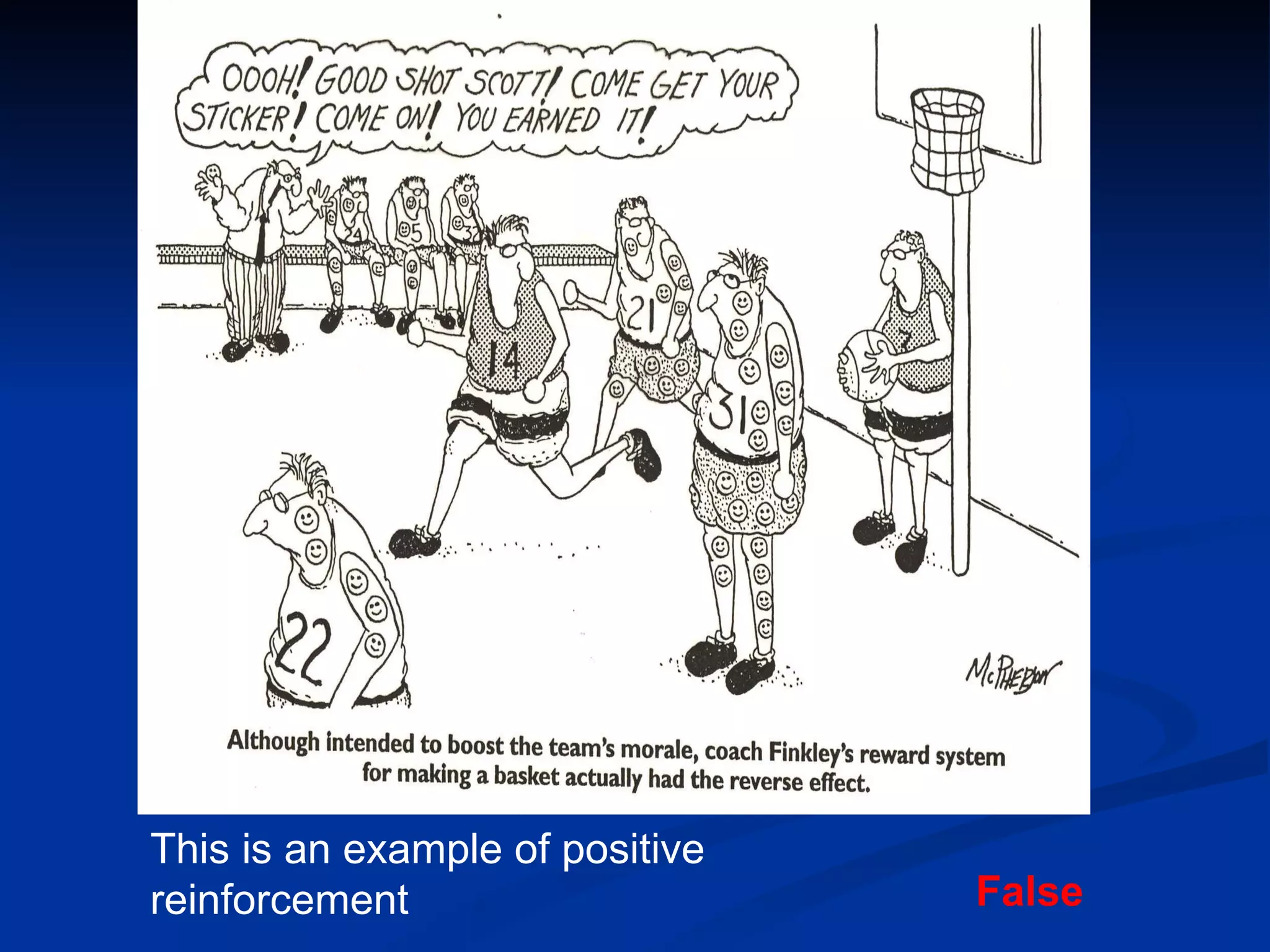 This is an example of positive
reinforcement                    False
 