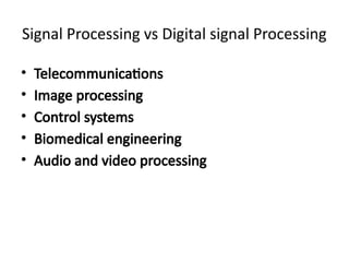 Comprehensive Overview of Signal Processing Techniques and Algorithms ...