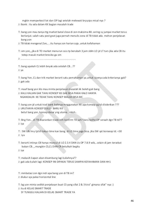 Trading system tbst