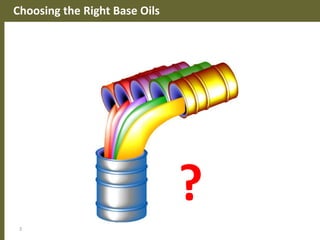 3
?
Choosing the Right Base Oils
 