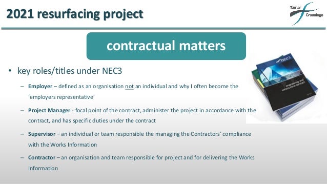 Nec3 Roles Planning of Major Infrastructure Repairs – the Tamar Bridge webinar | PDF