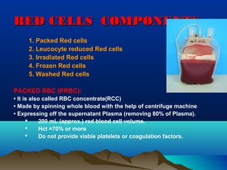 Lecture on Blood component therapy | PPT