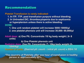 Lecture on Blood component therapy | PPT