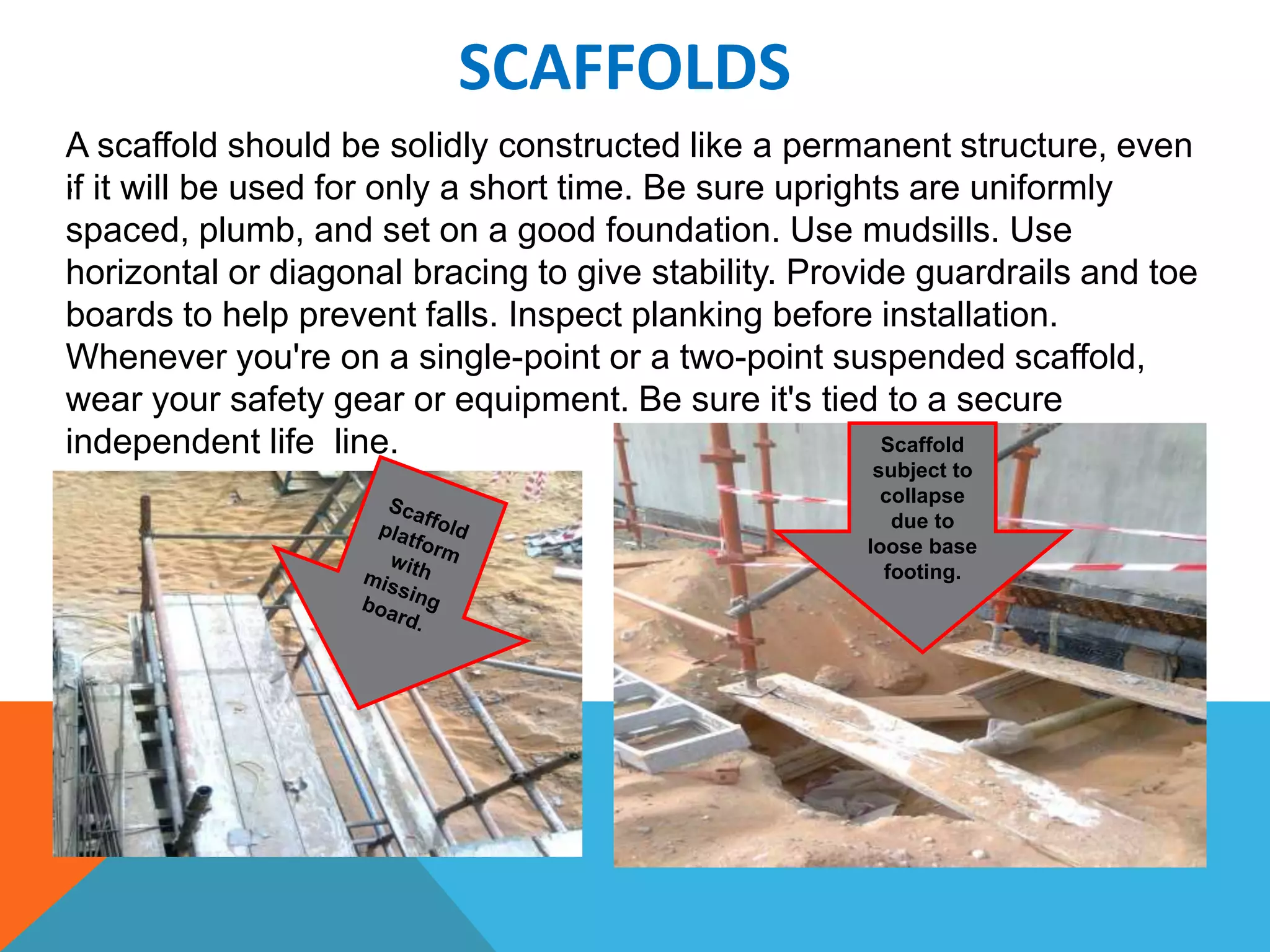 Scaffold Uplift Example TBT on Working at Height.ppt | Track and Field | Sports