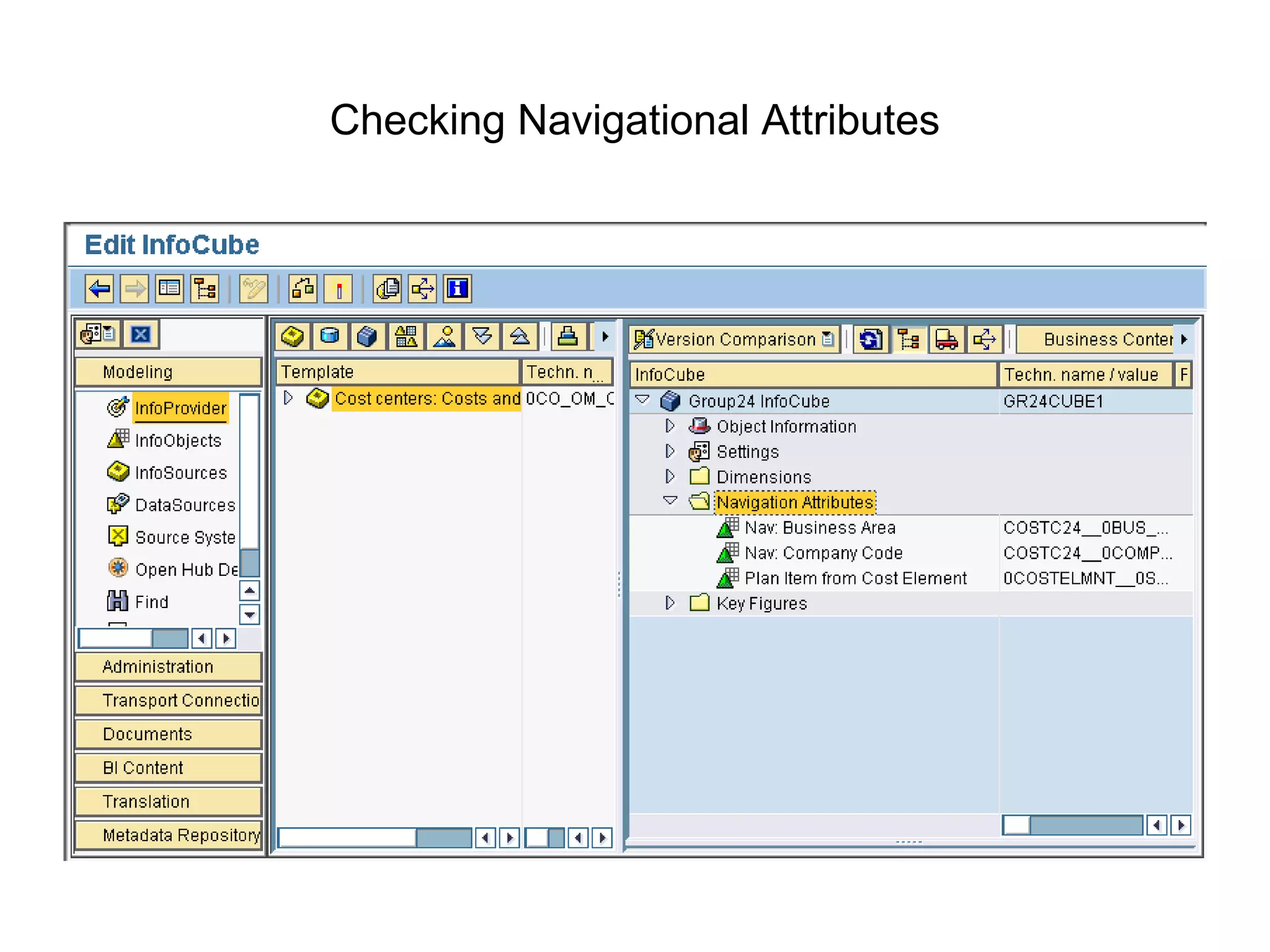 Checking Navigational Attributes
 