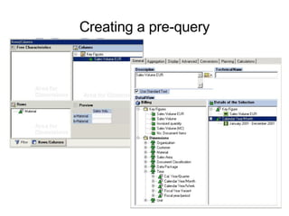 Creating a pre-query 