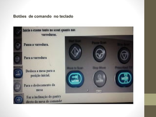 Botões de comando no teclado
 