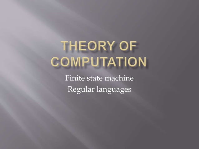 Theory of computation | PPTX