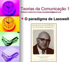 Teorias da Comunicação 1 Professor mestre Artur Araujo (araujofamilia@gmail.com) ,[object Object]
