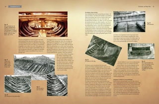 24 Scheepshistorie 16 25De botter van Pieter Bos
Fig. 18
Een voorbeeld van de
huidige mogelijkheden,
alle spanten keurig op
maat gezaagd. In dit geval
de inhouten van de TX33
gezien vanaf het mast-
spoor naar voren.
voor de scheepsbouw waren zo groot dat men
niet te kritisch kon zijn over het hout wat ze tot
hun beschikking kregen en gebruikten. Daarnaast
was hout duur en dus werd alles zo economisch
mogelijk in een schip verwerkt. Niets ging er ver-
loren. Als we dan de opgraving bekijken zien we
dat de inhouten allemaal wel ongeveer dezelfde
dikte hebben, maar verschillend van vorm en
breedte zijn.
De leggers in voor- en achterschip hadden een
lichte V-vorm, omdat het vlak voor en achter de
bun licht was opgekimd. Dit wil zeggen dat de
zijkanten van het vlak wat hoger lagen dan bij de
kiel. De opkimming was echter maar heel gering.
Deze leggers waren ook verlengd door spanten tot
aan het binnenboord. Hiertussen waren voor een
deel zitters geplaatst die het verband overnamen
van de ontbrekende spanten. Door het aanbren-
gen van deze zitters kreeg men
de nodige versterking in de
kim, zeer noodzakelijk omdat
de verlengde liggers/spanten
minder sterk waren. Enkele van
de zitters waren weer verlengd
tot aan het binnenboord. Door-
dat men botters bouwde met
een huid eerst principe werden
de inhouten aangepast aan de
vorm van de romp.
Fig. 19
Totaal over-
zicht van de
leggers, span-
ten en zitters
in het wrak.
Fig. 20
De inhouten in het achterschip.
Fig. 21
De inhouten in
het voorschip.
De deken, bun en trog
Een driehoks bun was normaal bij een botter. Al-
leen de botters van Baasrode hadden vier hokken.
Maar die hadden dan ook een andere doel want
die transporteerden er mee en visten niet. De
hoofdschotten hadden een dikte van 18 cm terwijl
de middenschotten een dikte hadden van 12 cm.
Ze waren aan de buitenkant afgesloten met hou-
ten afneembare karen, zodat bij een hellingbeurt
ook de binnenkant van de bun snel schoonge-
maakt kon worden of dat men de bun kon openen
of dichtmaken (droge of natte bun). In het geval
van deze botter was een droge bun geen mogelijk-
heid dit dankzij de eerder genoemde gaten in het
vlak.
Fig. 22
De bunkaren.
De karen waren doorboord die bij nader
onderzoek bleken dichtgemaakt te zijn met ron-
de houten proppen. Alleen de kaar in het achter-
ste hok aan de bakboordzijde was doorboord met
een groot aantal kleine gaatjes die open waren.
Aan de bovenkant waren de karen bevestigt op de
buitenste planken van de bundeken (het lijfhout).
Aan de onderkant waren ze vastgemaakt op een
plank die over de hele bun liep en ook weer was
doorboord en weer waren dichtgemaakt.
De deken bestond uit drie zware planken aan
iedere kant van de trog. Opvallend was dat de lijf-
houten, waarop de dekenpoten waren bevestigt,
iets schuin naar binnen hellend op de schotten
waren vastgemaakt. Een bouwwijze die voor-
kwam bij Volendammer kwakken en Marker bot-
ters. Deze bouwwijze was bedoeld om te voorko-
men dat er water rond de dekenpoten bleef staan
die rotting veroorzaakte. De trog bestond uit drie
zware planken per zijde, waarvan de onderste in
Fig. 23
De deken en de trog. Fig. 24
De trog met daarin de
losse uitneembare schot-
ten en op de zijkant
de draagklossen voor
de balkjes van de losse
stelling.
de deken was ingelaten. In de trog waren twee
uitneembare dwarsschotten aangebracht, waar-
door men in staat was de bun in te delen naar vis-
soort. Hier werden klaarzakken in gehangen om
de vis weer gemakkelijk uit de bun te krijgen.
Op het lijfhout waren zeven dekenpoten
bevestigt en aan de voorkant nog twee
zware knieën voor de bevestiging van de
zwaarden. Over de dekenpoten liep een
plank, waaronder in drie dekenpoten uitspa-
ringen waren uitgehakt. Hierin konden balkjes
worden aangebracht, die aan de andere kant op
de bovenste plank van de trog op draagklossen
konden rusten. Over de balkjes werd dan de losse
stelling aangebracht.
Berghout, stuiten en zwaardklamp
Bij de bouw van een botter werd na het vlak en
een viertal spanten eerst het berghout op het schip
gezet. Dit bestond uit een voor- en een achterstuit
waartussen het berghout zat. De lassen zaten voor
op het kooispant en achter op het achterspant.
Door deze manier van bouwen kreeg het schip
zijn zeeg (de lijn van het schip). Bij het wrak was
het volledige berghout aan de bakboordzijde nog
aanwezig, waarbij de stuiten goed te herkennen
waren.
 