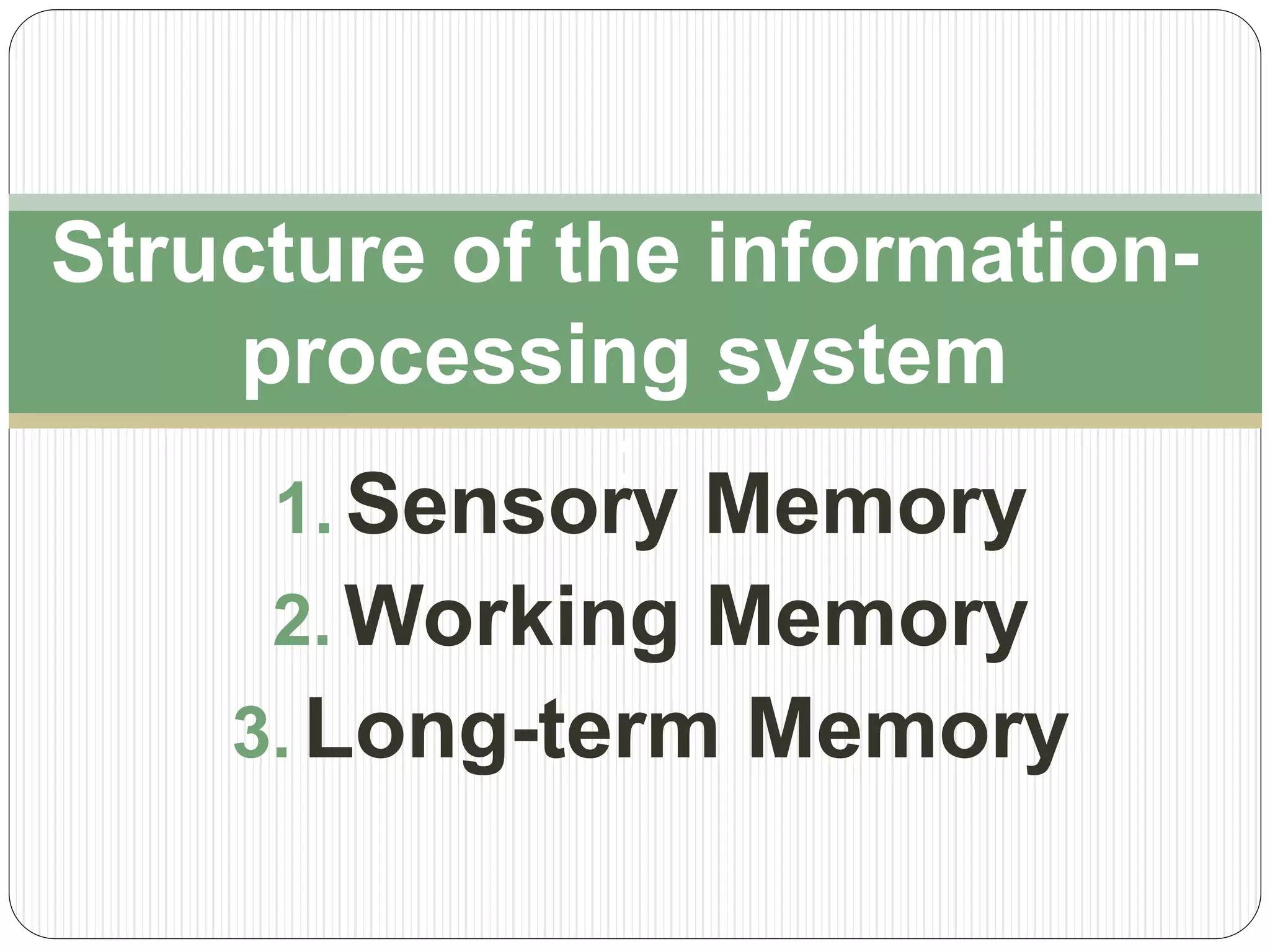 information processing theory | PPTX
