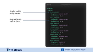 linkedin.com/in/florian-rappl/
Useful matrix
entry names
Just variables
define them
 