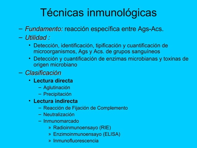 T%C3%A9cnicas Inmunol%C3%B3gicas | PPT
