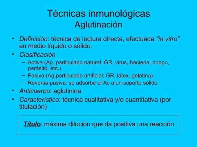 T%C3%A9cnicas Inmunol%C3%B3gicas | PPT
