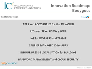 2016 Global Telco Innovation Targets from TC3 Summit 2015
