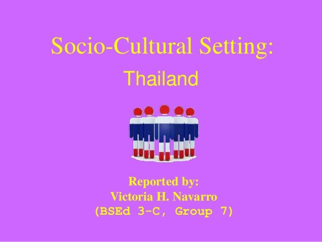 thailand socio cultural setting cultural setting