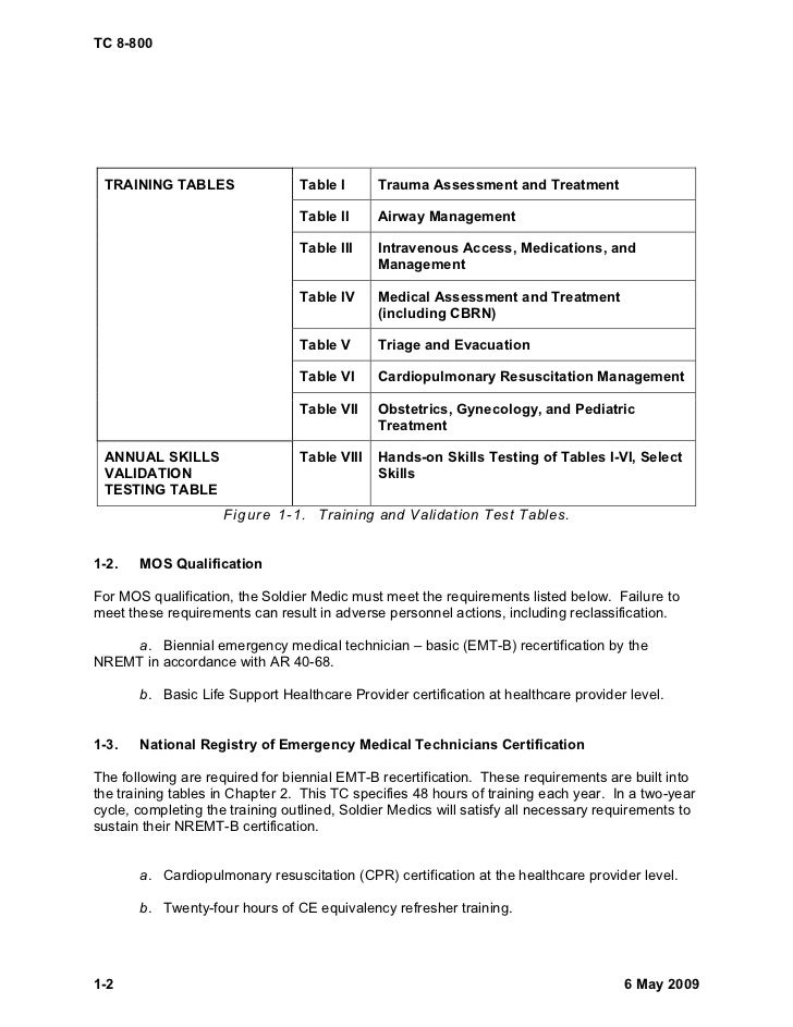 tc8 800 medic cmast 2009 national registry emt skills sheets